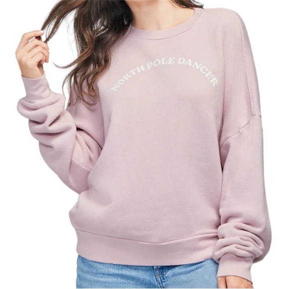 North Pole Dancer Pink Sweatshirt - Picture 1 of 2